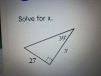 Solve for x.
39
27
