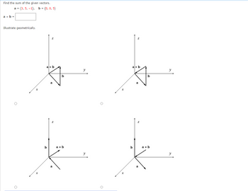 Answered: Find The Sum Of The Given Vectors. A +… | Bartleby