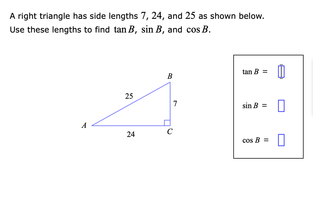 Answered A Right Triangle Has Side Lengths 7 Bartleby 0540