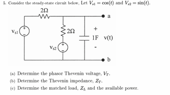 Answered: Consider the steady-state circuit… | bartleby