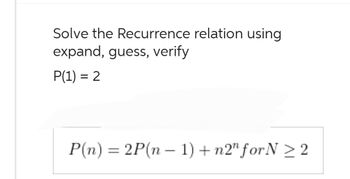 Answered: Solve The Recurrence Relation Using… | Bartleby