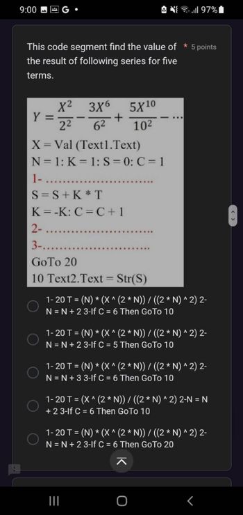 Answered This Code Segment Find The Value Of The Result Of Following