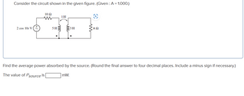 Answered: Consider The Circuit Shown In The Given… | Bartleby