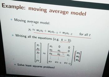 Answered: Example: Moving Average Model Moving… | Bartleby