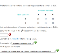 Answered The following table contains observed bartleby