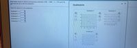 The task involves matching the values of the correlation coefficient, \( r \), to the corresponding scatterplots. The given values are 0.395, -0.995, -1, -0.78, and 0.78.

**Scatterplots Overview:**

- **Scatterplot 2:** This scatterplot features points that appear to be densely spaced without any noticeable trend, suggesting a near-zero correlation.
  
- **Scatterplot 3:** This scatterplot displays points aligned closely along a line with a negative slope, indicating a strong negative correlation.

- **Scatterplot 5:** Points in this scatterplot are more dispersed, following a general downward trend, which suggests a moderate negative correlation.

**Task Instructions:**

- Match each scatterplot (1 through 5) to one of the correlation coefficients provided.
- Use the dropdown menu next to each scatterplot to select the correct correlation value based on the plot's pattern.

**Considerations:**

- A perfect negative linear relationship is represented by \( r = -1 \).
- Strong negative correlations have values close to -1.
- Moderate correlations have values around ±0.5.
- Weak correlations have values closer to 0.

This task helps in understanding the relationship between data points and how the correlation coefficient reflects that relationship.