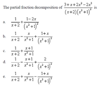 resolve into partial fraction x 2 2x 1 x 2 5x 6