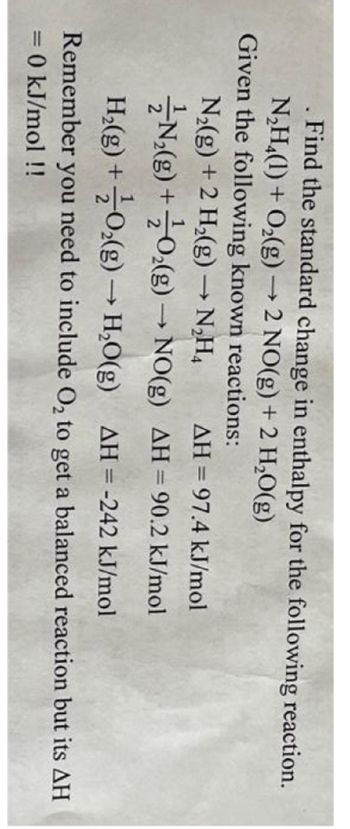 Answered Find The Standard Change In Enthalpy Bartleby   H4m40nng Thumbnail 