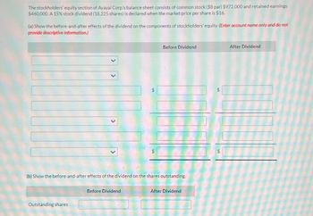 Answered: The stockholders' equity section of… | bartleby