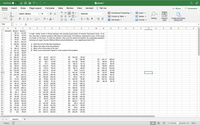 AutoSave
OFF
Book1
...
Page Layout
Formulas
Review
View
Acrobat O Tell me
2 Share
O Comments
Home
Insert
Draw
Data
Calibri (Body)
- A A
General
H Conditional Formatting v
A Insert v
12
LG
Paste
E Format as Table v
bX Delete v
I U v
A v
A v
$ v % 9
.00
C00 20
Analyze
Data
Create and Share
Adobe PDF
В
Editing
E Cell Styles v
H Format v
T20
fx
A
В
D
F
G
H
K
M
Q.
R
S
U
V
X
Y
1
Sample# Brand 1 Brand 2
2
1
99.11
110.65
A major retailer wants to choose between two equally-priced brands of compact fluorescent lamps. To do
this, they take a random sample of 100 lamps of each brand. The lifetimes, measured in hours, of the lamps
are shown on this sheet. To make the decision, they must first determine whether the underlying population
variances are equal. Assume lifetimes follow normal distribution. Use a significance level of 5%.
3
2
99.45
92.24
4
3
98.39
96.63
4
97.07
99.45
6
5
99.97
102.55
7
6 100.06
a) State the null and alternate hypotheses.
b) What is the value of the test statistic?
c) What is the critical value of the test?
d) What is your conclusion? Explain it in the context of the problem.
6.
109.60
8
7
98.2
96.53
9
8
98.13
104.64
10
9
107.73
88.03
11
10
95.58
96.87
12
11
96.98
96.02
13
12
100.47
97.33
38
92.23
101.57
64
102.03
99.62
14
13
101.23
105.14
39
99.87
105.21
65
99
100.96
90
101.17
100.65
15
14
100.39
99.86
40
98.7
92.84
66
101.36
99.05
91
96.65
96.33
16
15
106.07
93.81
41
97.7
99.89
67
98.75
95.72
92
100.27
89.44
17
16
98.02
92.26
42
102.67
94.24
68
99.03
90.28
93
98.99
103.91
18
17
100.26
103.67
43
100.3
96.43
69
98.75
88.87
94
103.24
103.96
19
18
102.48
93.61
44
101.76
93.64
70
94.8
110.15
95
100.29
87.99
20
19
97.88
97.28
45
100.11
97.44
71
101.26
113.99
96
93.25
98.86
21
20
102.58
102.51
46
103.05
109.93
72
99.08
97.37
97
102.86
96.47
22
21
101
106.59
47
100.82
100.20
73
103,6
102.17
98
102.65
101.32
23
22
97.01
100.90
48
99.94
101.34
74
102,56
95.82
99
102.74
103.46
24
23 103.91
98.67
49
98.89
97.41
75
95.44
104.44
100
98.78
96.70
25
24
96.23
102.64
50
95.22
109.89
76
98.26
108.21
26
25
99.84
99.76
51
99.55
107.33
77
95.05
100.28
27
26
102.49
108.11
52
102.67
95.24
78
100.65
92.43
28
29
27
97.8
101.96
53
98.43
91.33
79
99.86
91.92
28
101.1
98.36
54
101.69
102.49
80
105.21
81.47
30
29
99.51
101.93
55
100.86
106.89
81
101.26
92.58
31
30
99.49 112.25
56
98.86
103.68
82
103.88
106.49
32
31
101.63
105.35
57
99.19
103.97
83
106.71
102.46
33
32
104.85
100.95
58
95.9
93.47
84
100.07
92.72
34
33
99.69
85.00
59
101.85
94.93
85
99.3
101.97
35
34
97.68
95.50
60
96.05
101.94
86
103.74
96.85
36
35
100.31
111.24
61
103.36
98.81
87
99.6
96.92
37
36
95.29
109.34
62
102.31
103.66
88
104.24
103.56
38
37
101
99.67
63
103.15
102.03
89
100.59
87.85
39
Sheet1
Ready
90%
