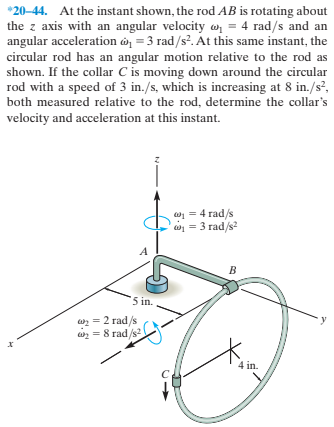 Answered: *20-44. At The Instant Shown, The Rod… | Bartleby