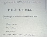 Answered Using the formula Kp Kc RT An solve bartleby