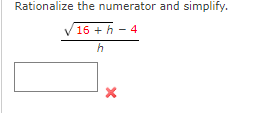 Answered: Rationalize The Numerator And Simplify.… | Bartleby