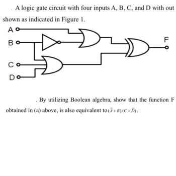 Answered: A Logic Gate Circuit With Four Inputs… | Bartleby