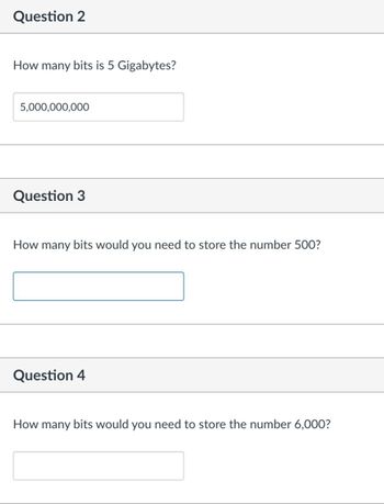 Answered: How Many Bits Is 5 Gigabytes?… | Bartleby