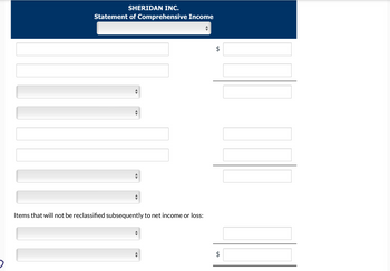 SHERIDAN INC.
Statement of Comprehensive Income
Items that will not be reclassified subsequently to net income or loss:
LA
$