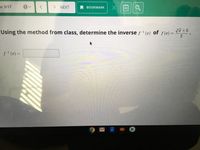 ### Problem Statement

Using the method from class, determine the inverse \( f^{-1}(x) \) of \( f(x) = \frac{\sqrt[3]{x} + 5}{2} \).

\[ f^{-1}(x) = \boxed{\phantom{f^{-1}(x)}} \]

### Explanation

This exercise requires finding the inverse function of \( f(x) = \frac{\sqrt[3]{x} + 5}{2} \). The method involves swapping the variables \( x \) and \( y \) in the function and solving for \( y \).

**Steps to Find the Inverse:**

1. Write the original function replacing \( f(x) \) with \( y \):
   \[ y = \frac{\sqrt[3]{x} + 5}{2} \]

2. Swap \( x \) and \( y \):
   \[ x = \frac{\sqrt[3]{y} + 5}{2} \]

3. Solve for \( y \) to find the inverse:
   - Multiply both sides by 2:
     \[ 2x = \sqrt[3]{y} + 5 \]
   - Subtract 5 from both sides:
     \[ 2x - 5 = \sqrt[3]{y} \]
   - Cube both sides to solve for \( y \):
     \[ y = (2x - 5)^3 \]

Thus, the inverse function is:
\[ f^{-1}(x) = (2x - 5)^3 \]

### Final Answer

\[ f^{-1}(x) = (2x - 5)^3 \]