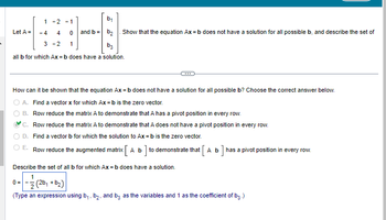 Answered: 1 -2 -1 K 3-2 1 B3 All B For Which Ax=b… | Bartleby