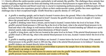 Answered: e) How much does the renal artery need… | bartleby