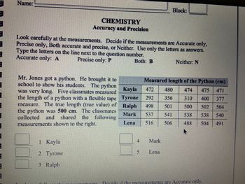 Answered: 1 1 1 1 1 CHEMISTRY Accuracy And… | Bartleby