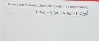 Answered: Balance the following chemical equation… | bartleby