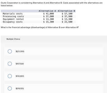 Answered: Ouzts Corporation Is Considering… | Bartleby