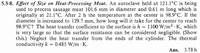 5.3-8. Effect of Size on Heat-Processing Meat. An autoclave held at 121.1°C is being
used to process sausage meat 101.6 mm in diameter and 0.61 m long which is
originally at 21.1°C. After 2 h the temperature at the center is 98.9°C. If the
diameter is increased to 139.7 mm, how long will it take for the center to reach
98.9°C? The heat transfer coefficient to the surface is h
1100 W/m2 · K, which
is very large so that the surface resistance can be considered negligible. (Show
this.) Neglect the heat transfer from the ends of the cylinder. The thermal
conductivity k = 0.485 W/m · K.
Ans.
3.78 h
