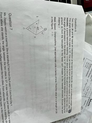 Answered: Question 6 Two Cars (A And B) Leave An… | Bartleby