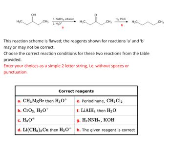 Answered: H3C OH 1. NaBH4, ethanol H₂, Pd/C CH3 H3C CH3 H3C. CH3 2. H3O ...