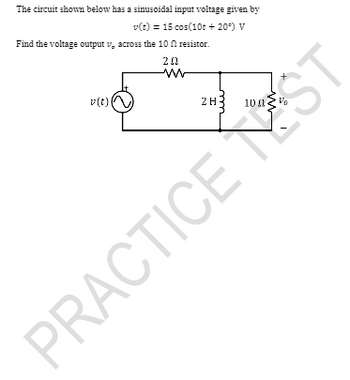 Answered: The Circuit Shown Below Has A… | Bartleby