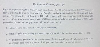 Finance: You are considering an annuity which costs $100,000 today