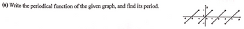 (a) Write the periodical function of the given graph, and find its period.
fff