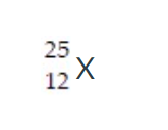 The image features a simple mathematical expression involving multiplication. The expression is written with one number above the other, separated by a multiplication sign "X". Specifically, the numbers and symbol appear as follows:

25
X
12

This suggests that 25 is being multiplied by 12.

Understanding this format is essential for basic arithmetic operations, particularly multiplication. This setup is traditionally used to perform long multiplication manually. Here's a step-by-step guide to multiplying these two numbers using long multiplication:

1. Write the numbers in a vertical format with the larger number on top:
   ```
     25
   x 12
   ```

2. Multiply the digit in the ones place of the bottom number (2) by each digit of the top number, starting from the right:
   ```
     25
   x 12
   -----
     50    ← (2 * 25)
   ```

3. Place a zero below the first line since we're moving to the tens place (1 in 12 is actually 10):
   ```
     25
   x 12
   -----
     50
    250   ← (1 * 25 moved one place to the left)
   ```

4. Add the results of the two multiplications:
   ```
     25
   x 12
   -----
     50
    250
   -----
    300
   ```

So, \(25 \times 12 = 300\).