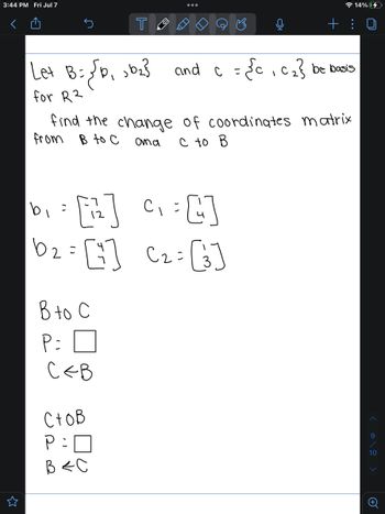 Answered: B: B=3b₁ B₂5 R² And The Change Of طالم… | Bartleby