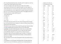 The Crooked Wholesale Distributing Center (with offices in all five boroughs) has a total of ten
customers. These customers place their orders as follows:
The Center has a program called crooked which processes data in a file crooked.txt
representing orders. Each line in the file contains three quantities, an inventory number, the
amount ordered and a price. It is not known how many orders are placed by each customer, but
a line containing three zeros is used to signal the end of a customer's transaction. Processing the
lines one by one, the program totals the order and the number of items ordered; calculating the
discounts on each item according to the following table:
Amount Ordered Discount
30 or below 5%
31 - 50 10%
51-75 25%
above 75 40%
Print the following for each customer, the inventory number, the amount ordered, the original
price, the discount and the new price. Head these five columns with Number, Amount, Old Price,
Discount, and New Price respectively.
When there are no more transactions for that customer, the program skips 4 lines and calculates
the postage and handling charge based upon the total order. Write a method called
serviceCharge which should calculate and print the total price and service charge as follows:
If the order is under $500 the program adds a $20 service charge to the balance and then
prints the final balance followed by the message: $20 Service Charge. If the order is
greater than or equal to $500 but the total number of parts is less than 50 a 5% discount is
applied prior to printing the total order followed by the message: 5% Discount. Otherwise
there is no service charge.
Skip 5 lines and process the next customer. The program stops after it has done this for all ten
customers.
Your assignment is to write the program crooked. Please submit your program, data file and
output. You are to use as few if statements as possible. Be sure to comment and indent your
program as discussed in class.
Use the following sets of data:
number
amount
1111
25
2222
14
3333
30
0
0
4444
35
5555
78
0
0
6666
5
7777
8
8888
10
0
0
9999
52
1000
121
2000
24
0
0
3000
2
4000
40
5000
1
000
6000
14
7000
38
8000
70
9000
0
2
0
price
2.32
1.81
4.61
0
8.61
10.62
0
52.61
4.91
.24
0
1.32
.68
2.69
0
152.68
29.60
1.40
100.00
52
1.02
90.45
0