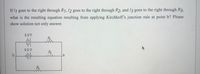 If /1 goes to the right through R1, 12 goes to the right through R2, and /3 goes to the right through R3,
what is the resulting equation resulting from applying Kirchhoff's junction rule at point b? Please
show solution not only ansSwer.
8.0V
R
9.0 V
a
