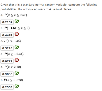 Answered: Given That Z Is A Standard Normal… | Bartleby