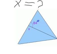 X=2
84°
X,
