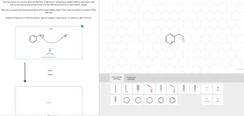 Curved arrows are used to illustrate the flow of electrons. Using the provided starting structure, draw
the curved electron-pushing arrows for the following reaction or mechanistic step(s).
Be sure to account for all bond-breaking and bond-making steps. Then draw the organic product of this
reaction.
Include all lone pairs in the structures. Ignore inorganic byproducts, counterions, and solvents.
No@
I
Select to Add Arrows
NaCN
DMSO
Atoms. Bonds
and Rings
Charges and
Lone Pairs
Drawing
NH
6
NH
Undo
Reset
Remove
Done
Drag To Pa