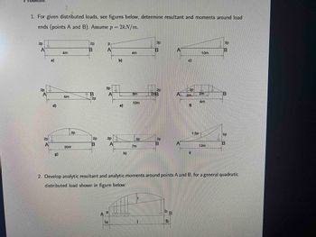 Answered: For Given Distributed Loads, See… | Bartleby