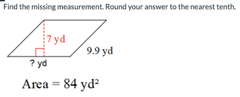 Answered: Find The Missing Measurement. Round… 