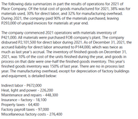 Answered: The following data summarizes in part… | bartleby