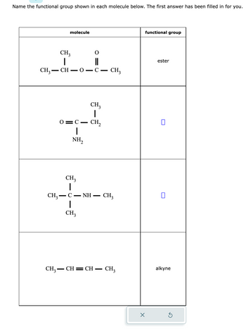 Answered: Name the functional group shown in each… | bartleby