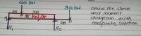 60 k
Timet
30 kN
DROW the sheaR
and mament
Im
diagram with
complete soktion
