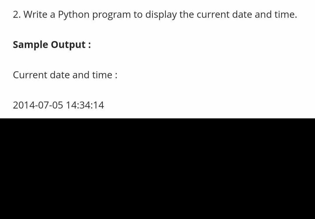 Answered: Write Python program display the… | bartleby
