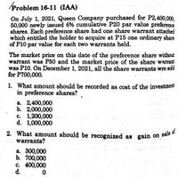 Answered: 2. What Amount Should Be Recognized As… | Bartleby