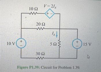 Answered: Determine V, The Voltage Of The… | Bartleby