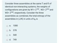 Answered: Consider Three Assemblies At The Same T… | Bartleby