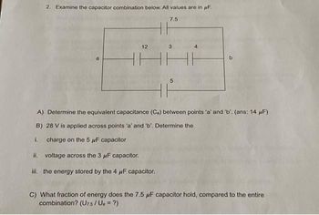 Answered: 2. Examine The Capacitor Combination… | Bartleby