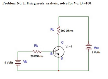 Answered: Problem No. 1. Using Mesh Analysis,… | Bartleby